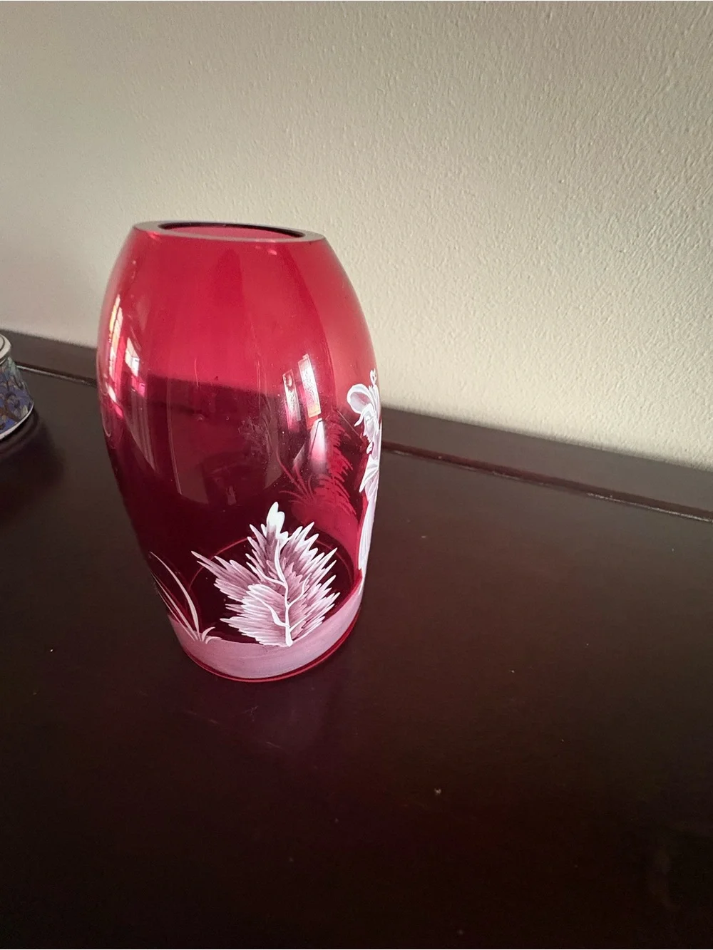 Mary Gregory inspired candle shade. Victorian era